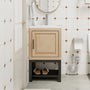 Freestanding Bathroom Vanity with White Ceramic Sink & Hot and Cold Faucet
