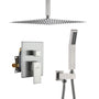 CASAINC 2-Function Shower System with Handheld Shower in Brushed Nickel/Matte Black