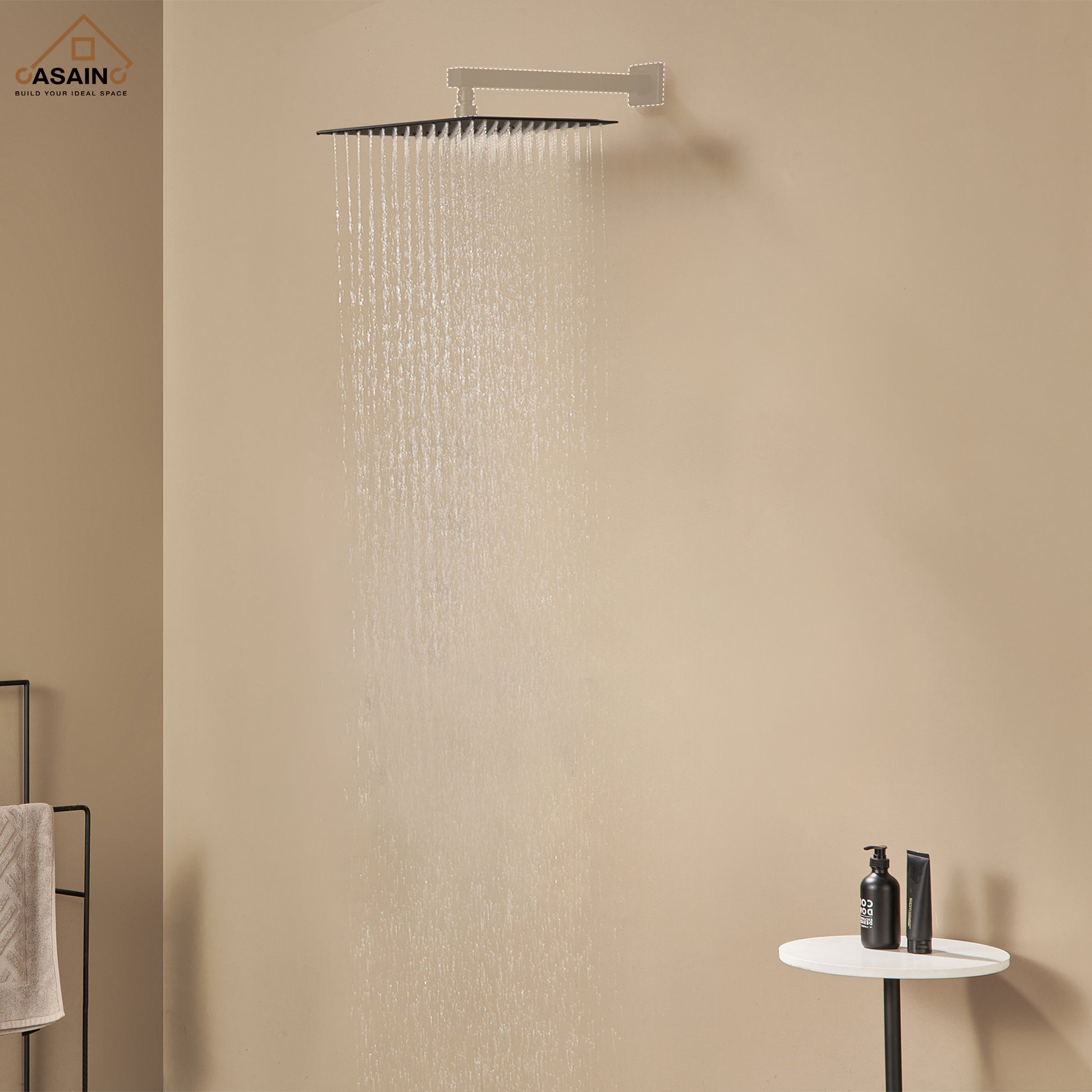 10"/12" Rain Shower Head Stainless Steel Square Showerhead