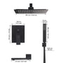 10" Wall Mounted Dual Shower Head Rain Shower System with Tub Spout