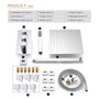 12" Thermostatic Complete Shower System with Rough-in Valve & 6 Body Jets