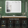 Anti-Fog LED Bathroom Mirror with Aluminum Frame