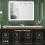Anti-Fog LED Bathroom Mirror with Aluminum Frame