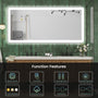 Anti-Fog LED Bathroom Mirror with Aluminum Frame