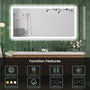 Anti-Fog LED Bathroom Mirror with Aluminum Frame