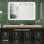Anti-Fog LED Bathroom Mirror with Aluminum Frame