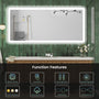Anti-Fog LED Bathroom Mirror with Aluminum Frame