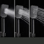 12*8 inch Wall Mounted Shower System with 3-Spray Hand Shower