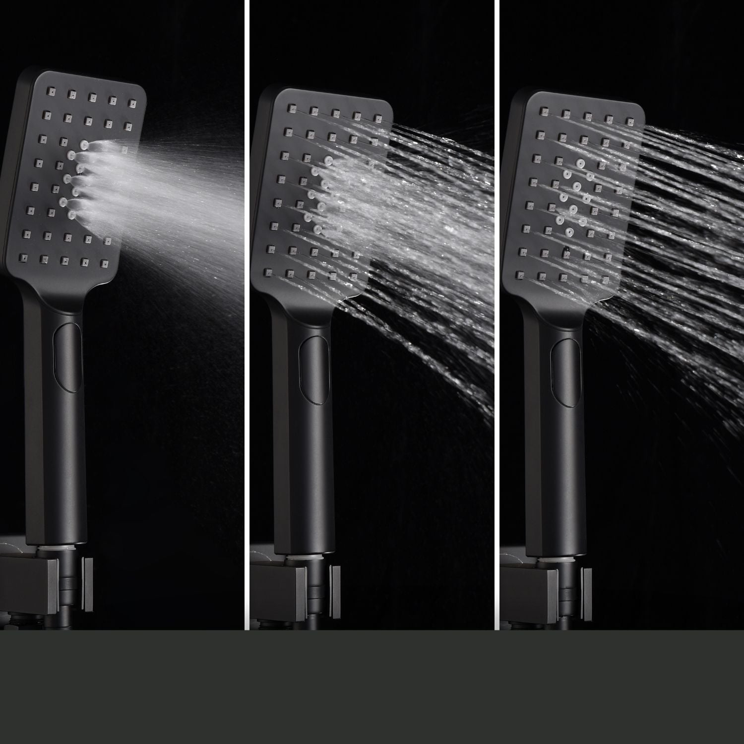 12*8 inch Wall Mounted Shower System with 3-Spray Hand Shower