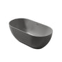 59" Dark Grey Solid Surface Freestanding Bathtub with Modern Industrial Elegance