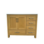 42"/55"/60"/72"/84" Warm Oak Freestanding Bathroom Vanity with Solid Wood Construction
