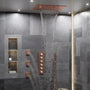 20*24'' Rectangle Shower System With 4 Sprays Modes & 3 Body Jets