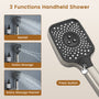 12" Dual Shower Head System with with 360° Side Sprays & Shelving Shower Holder