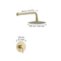 Casainc Round Single Functions Wall Mount Black Shower Faucet