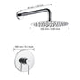 Casainc Round Single Functions Wall Mount Black Shower Faucet