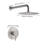 Casainc Round Single Functions Wall Mount Black Shower Faucet