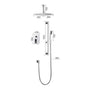 CASAINC 2 Function 10" Ceiling Mount Dual Shower Heads Shower System With Sliding Rod Shower Hand
