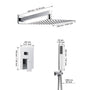 Casainc 2 Function 10" Wall Mounted Dual Shower Heads Shower System In Black