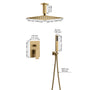 Casainc 2 Function 10" Ceiling Mount Dual Shower Heads Shower System In Black