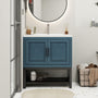 Freestanding Bathroom Vanity with White Ceramic Sink & Hot and Cold Faucet