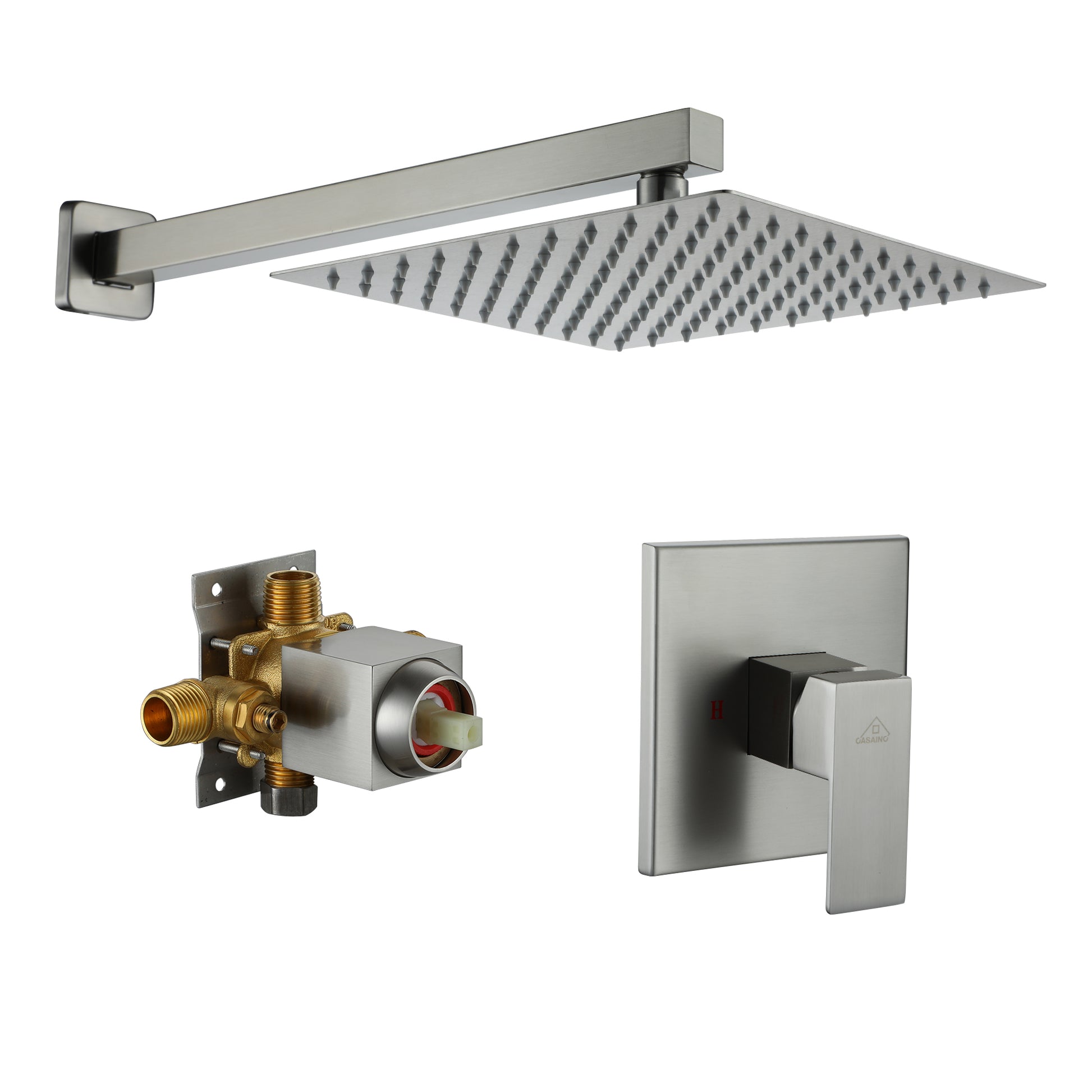 Rainfall Shower System 10" Wall Mount Single Function Showerhead