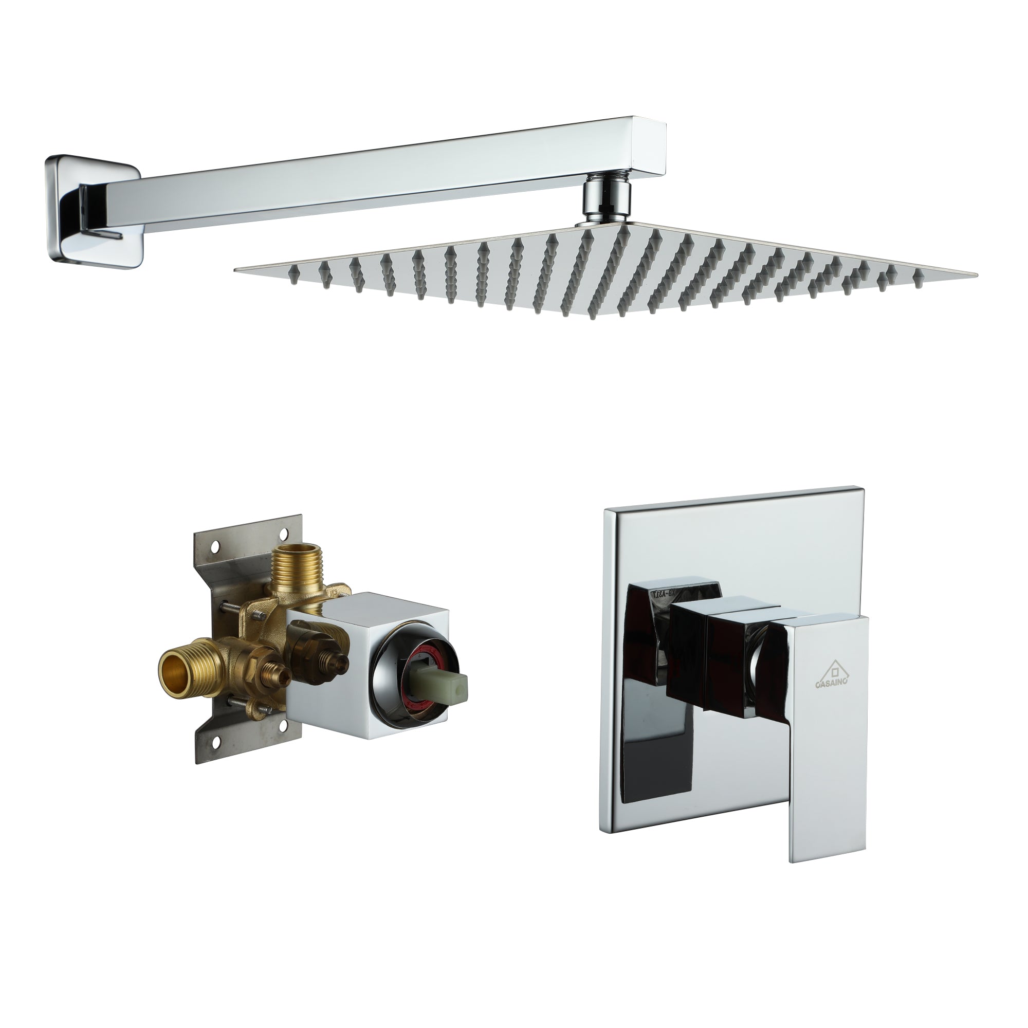 Rainfall Shower System 10" Wall Mount Single Function Showerhead