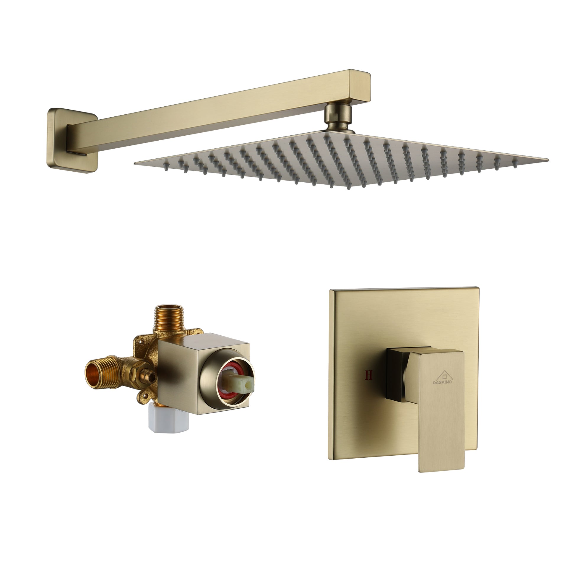 Rainfall Shower System 10" Wall Mount Single Function Showerhead
