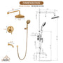 CASAINC 8.3 inch Wall-mounted Rain Shower Faucet with Pressure Balanced Valve