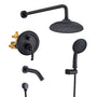 CASAINC 8.3 inch Wall-mounted Rain Shower Faucet with Pressure Balanced Valve