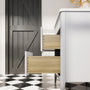 30"/36"/48" Freestanding Single Sink Bathroom Vanity with Solid Wood Construction & Marble Top