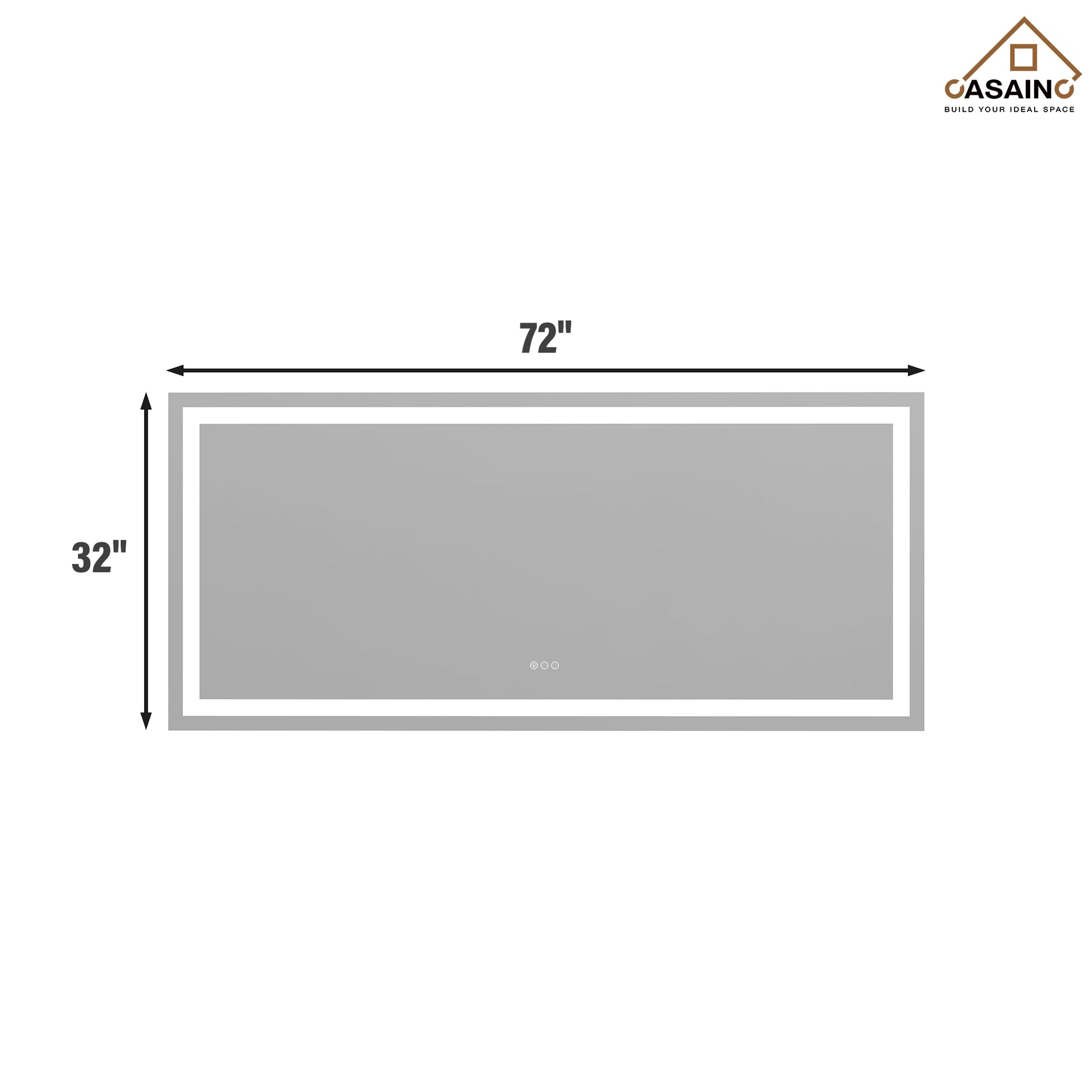 Tempered RGB LED Bathroom Mirror with Smart Controls & Anti-Fog