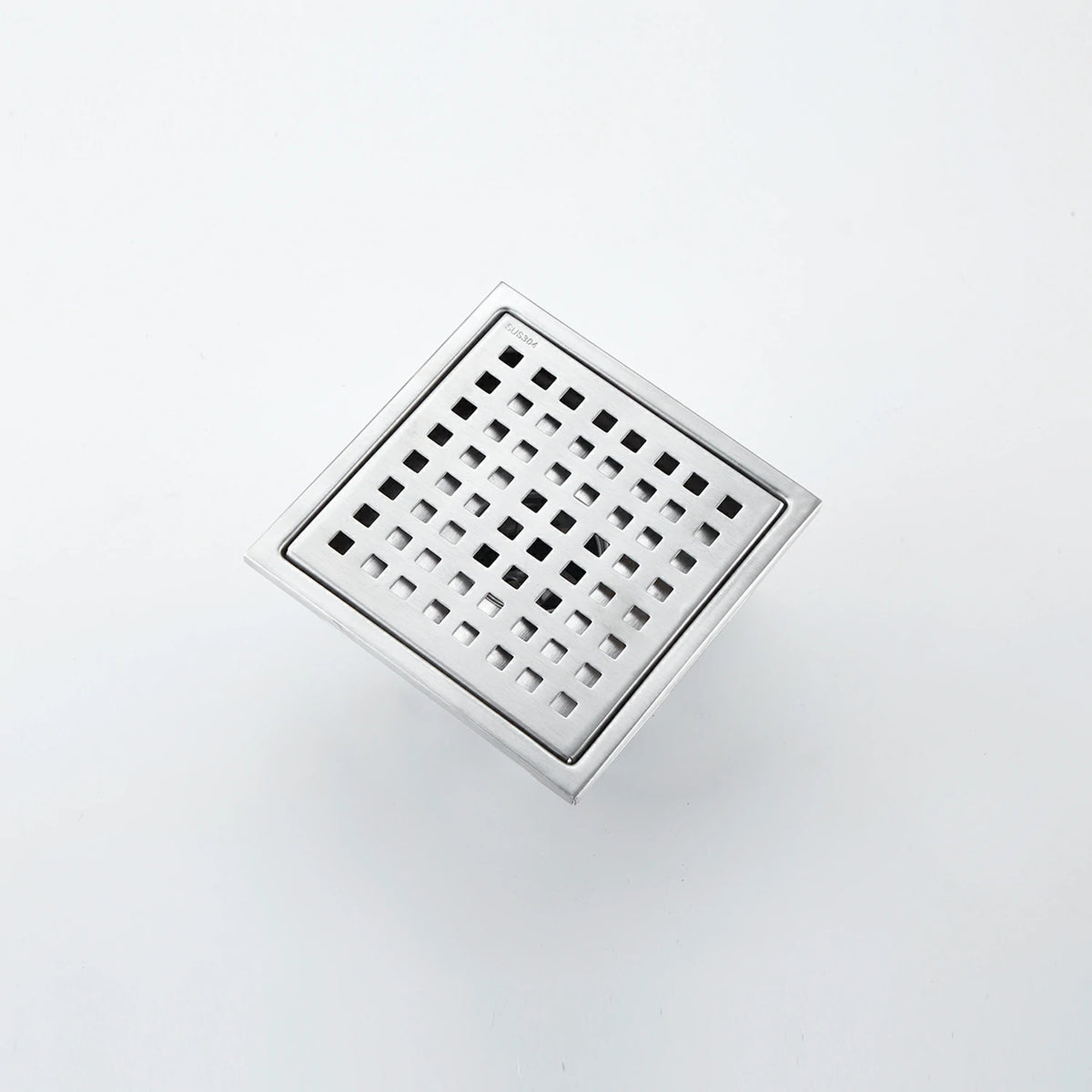 Square Stainless Steel Shower Drain Cover with Grid Design