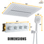 16'' Concealed Multi-Function Shower System 3-Spray Modes Showerhead