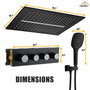 16'' Concealed Multi-Function Shower System 3-Spray Modes Showerhead