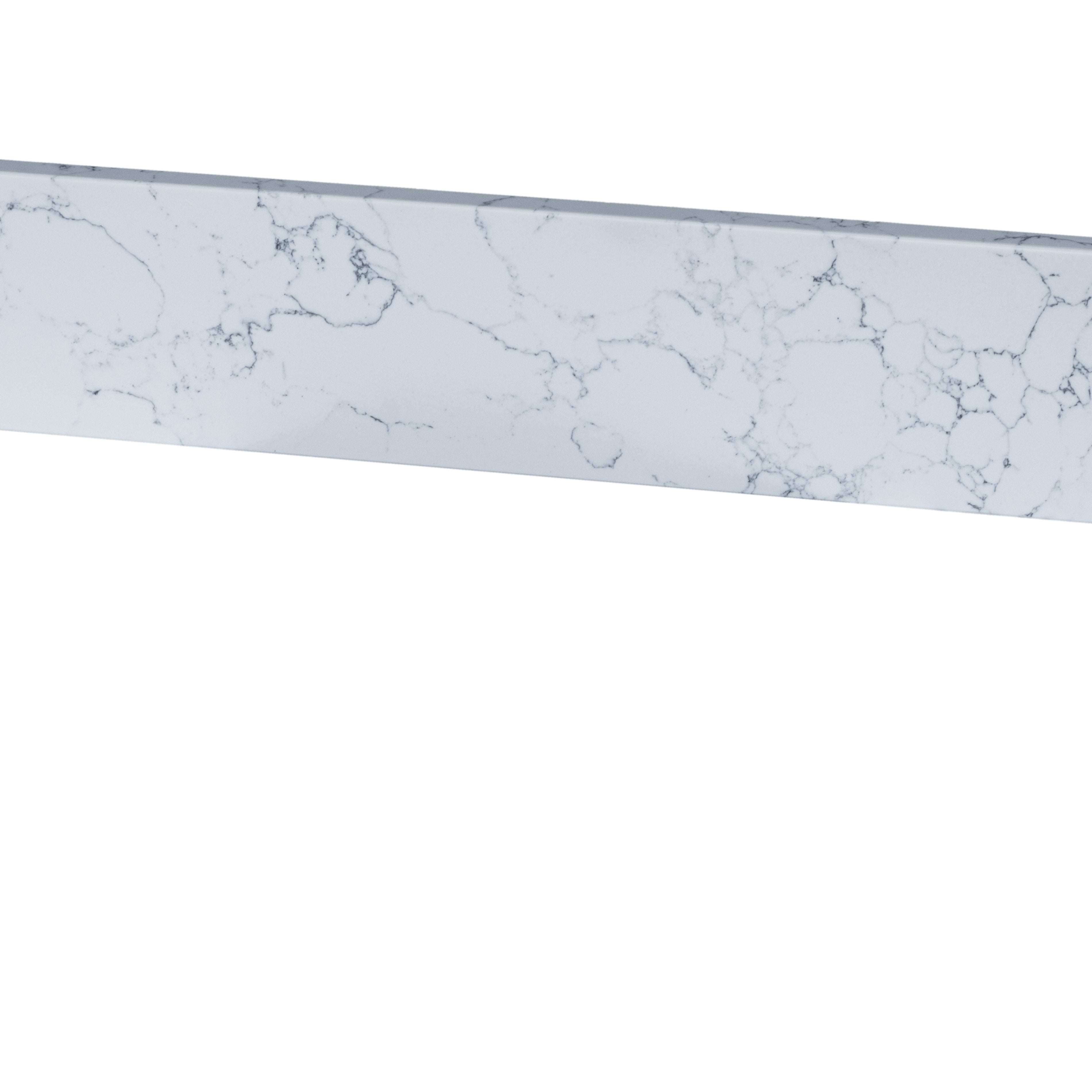Montary 43' lightning white engineered stone vanity top backsplash