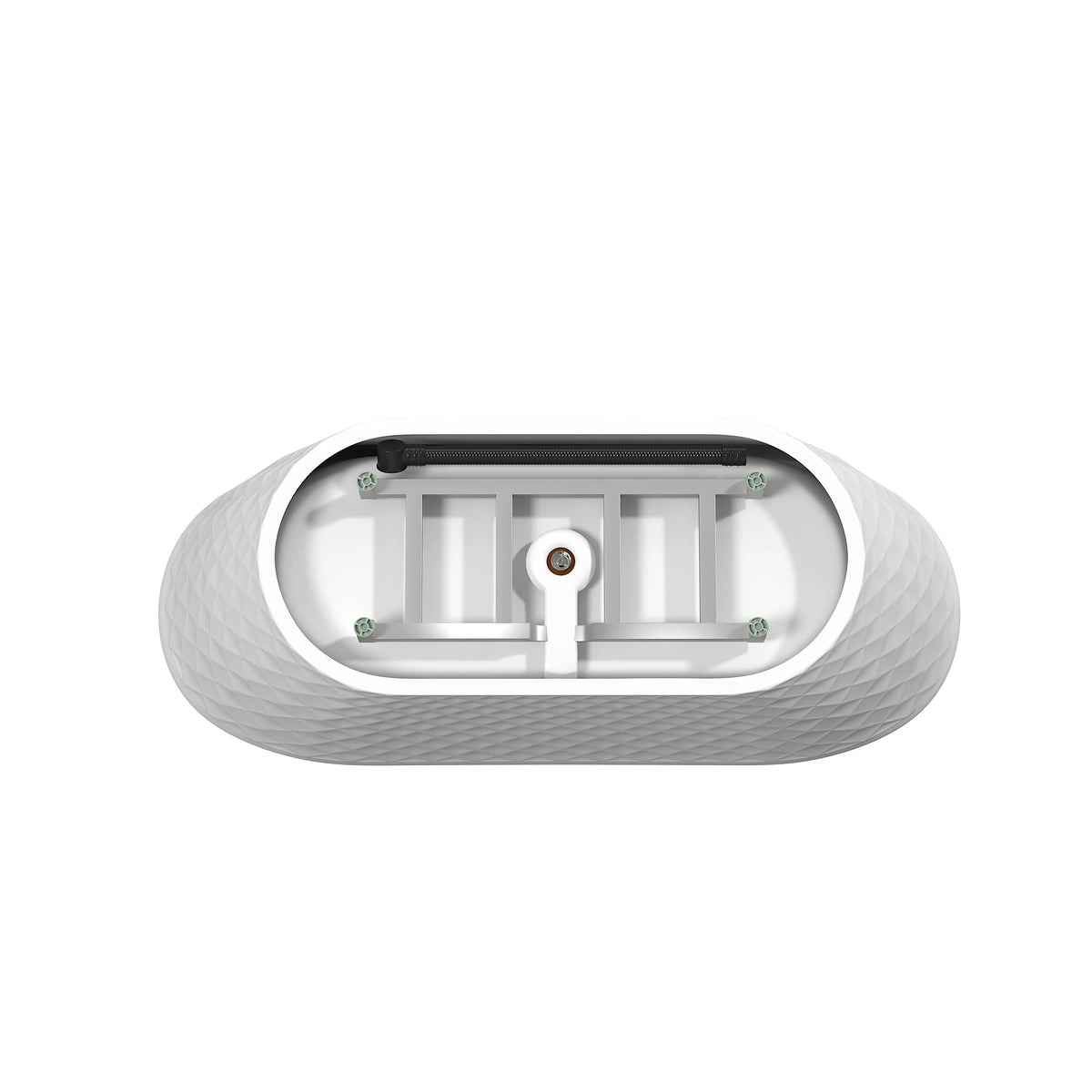 59" Gloss White Diamond-Pattern Exterior Acrylic Freestanding Bathtub with Chrome Overflow and Pop-Up Drain