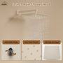10"/12" Rain Shower Head Stainless Steel Square Showerhead