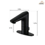 Infrared Sensor Faucet Single Handle Bathroom Basin Faucet with Drainer and Deckplate