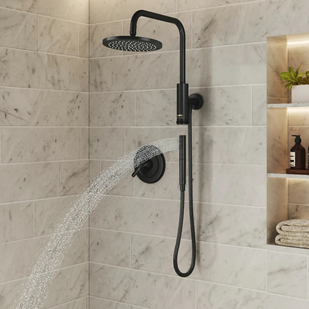 9 Inch Matte Black Dual-Function Shower System with Magnetic Handheld Shower