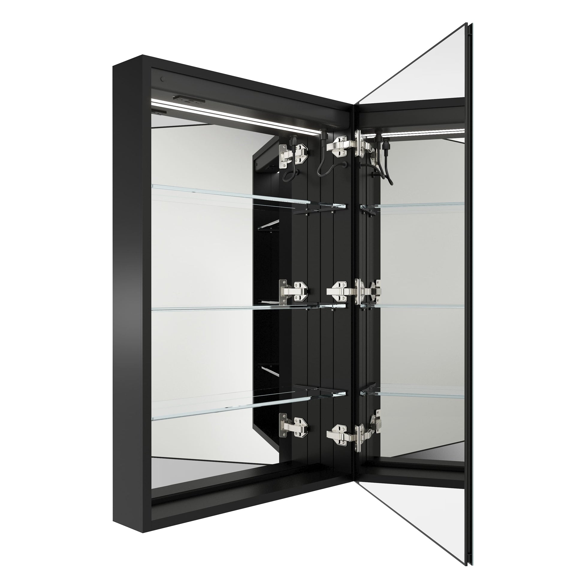 24"x36" Single Door Bathroom Medicine Cabinet with Anti Fog LED Mirror