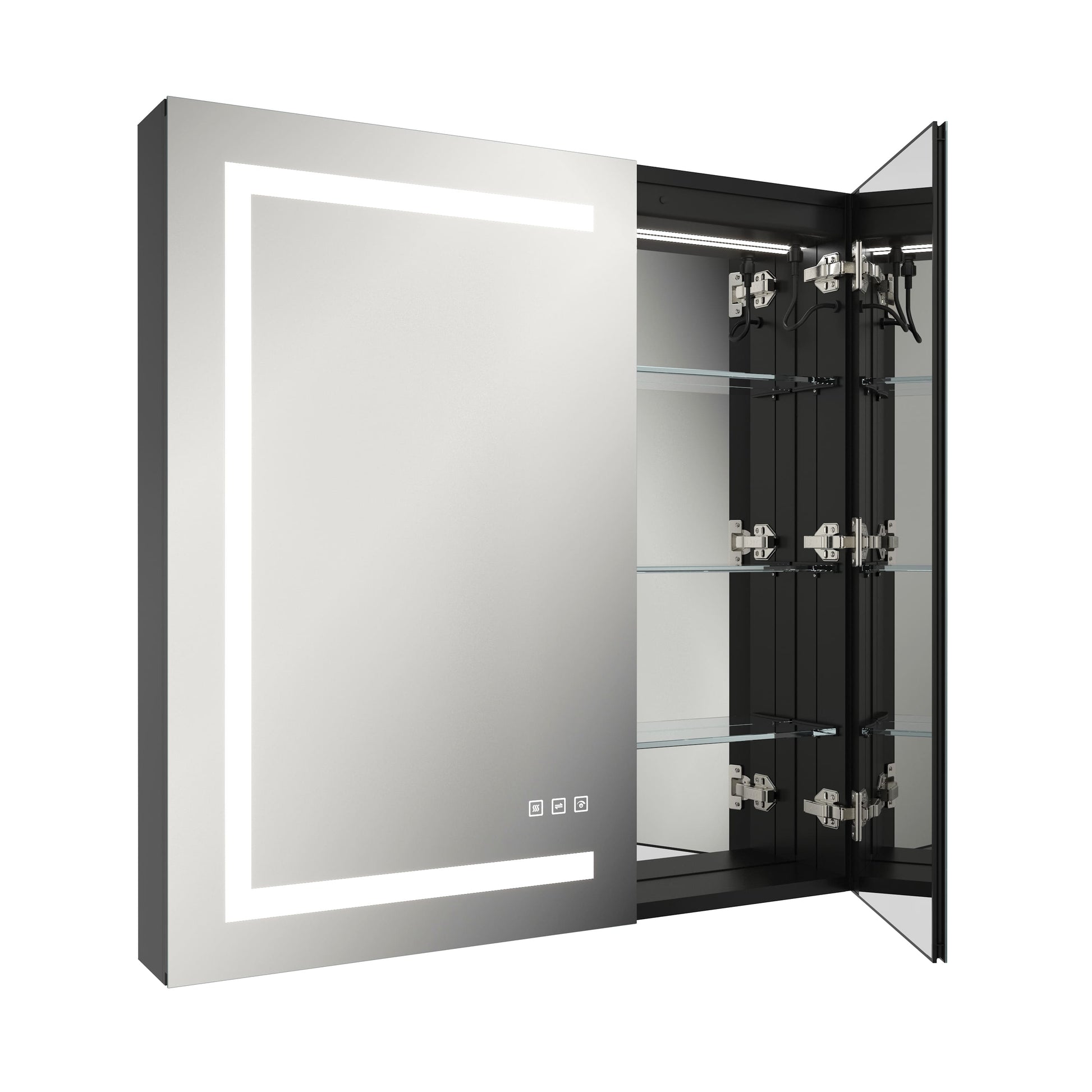 30"/36"x36" Double Doors Bathroom Medicine Cabinet with Anti Fog LED Mirror