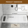 48"/60" x 30"/32"/36" White SMC Rectangular Shower Base with Non-Slip Texture, Left/Right Drain
