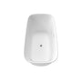 59 in./67 in. Glossy White Acrylic Freestanding Soaking Bathtub with Sculpted Curves, Overflow and Adjustable Feet