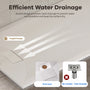 60"x32"/36" Curbless SMC Shower Base with Flamed Rock Slip-Resistant Surface, Reversible Drain