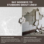 60"x36"/48"x96" Waterproof SMC Shower Wall Panel Kit with Slate Rock Texture