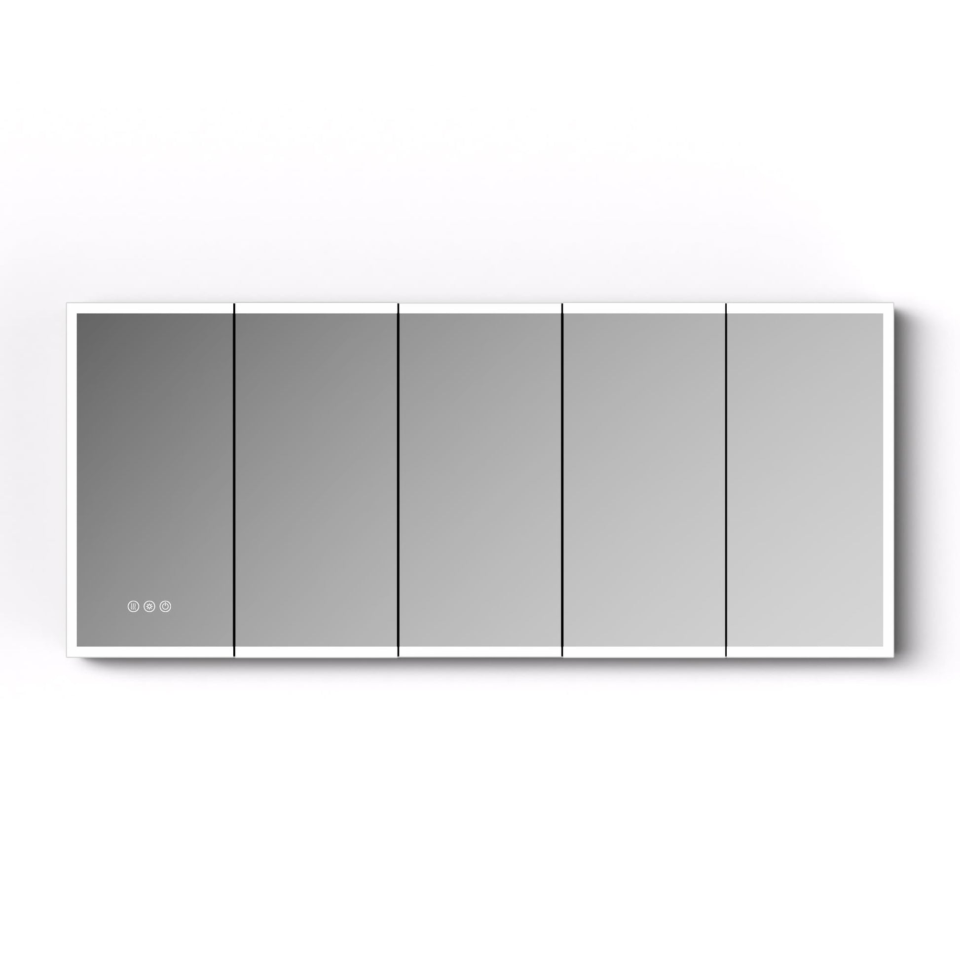 84" x 36" Aluminum Medicine Cabinet with LED Mirror, Anti-Fog, 3 Color Temperatures