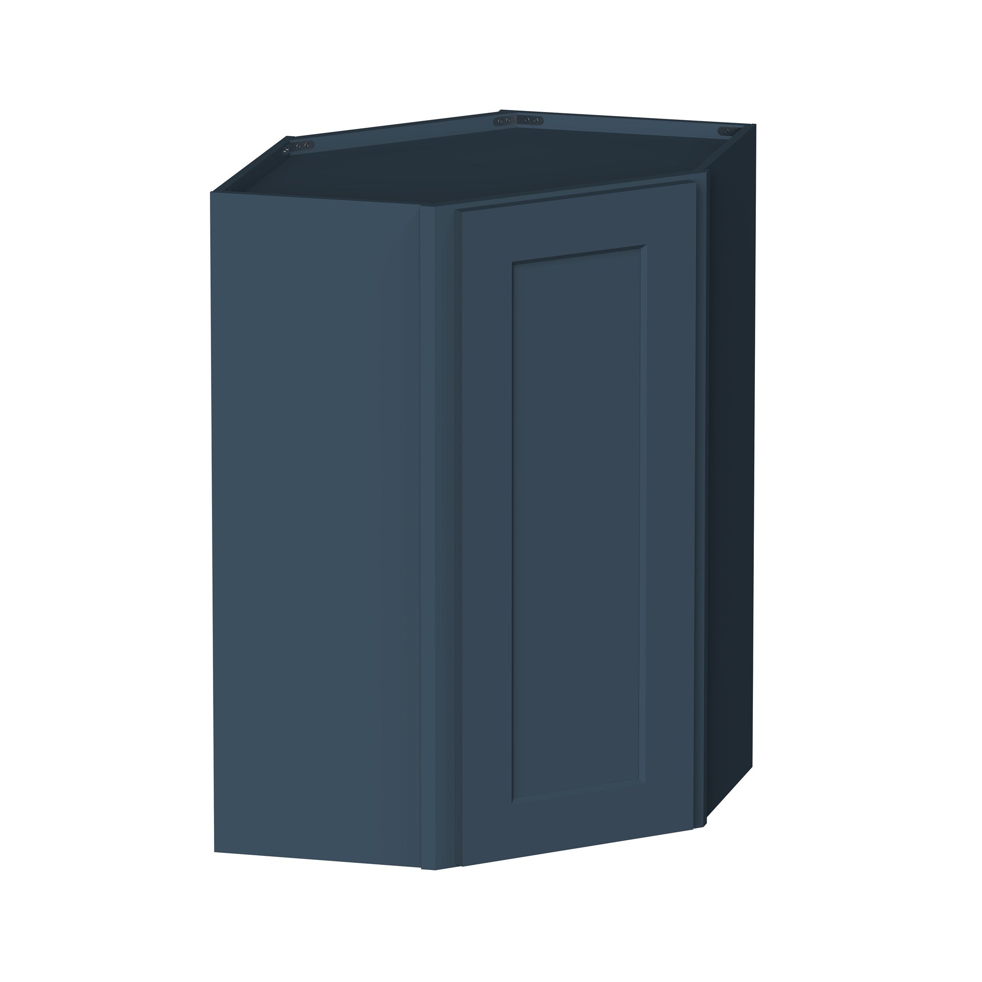 Cyber Grey RTA 24"W x 12"D x 18"/30"/36"/42"H Diagonal Corner Wall Cabinet with Shelves