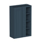Cyber Grey RTA 27"W x 12"D x 30"/36"/42"H Standard Corner Wall Cabinet with Door and Shelves