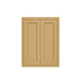 Inset Hazelnut Oak RTA 24-36"W x 30-42"H x 13.5"D 15-Size Double Doors Wall Cabinet