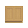 Inset Hazelnut Oak RTA 24-36"W x 34.5"H x 25"D 5-Size Full Height Double Doors Base Cabinet